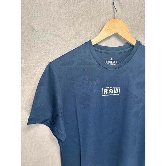Rawgear Camo Design Performance Tee‎ T-shirt Navy Mens Size Small NWT - Picture 4 of 7